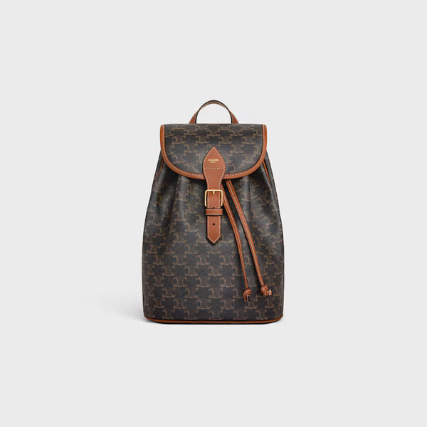 MEDIUM BACKPACK FOLCO in Triomphe Canvas and calfskin