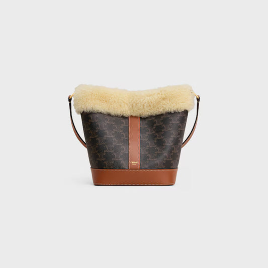 Small Bucket in TRIOMPHE CANVAS AND SHEARLING