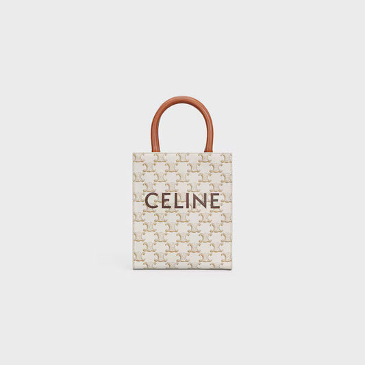 Mini Vertical Cabas IN Triomphe Canvas with Celine print