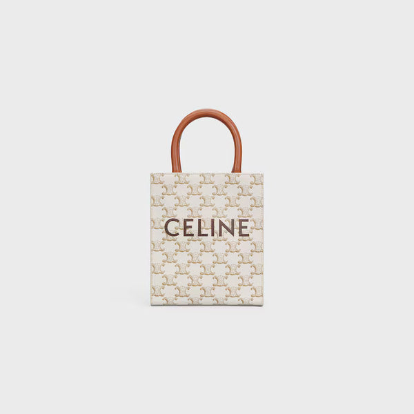 Mini Vertical Cabas IN Triomphe Canvas with Celine print