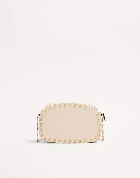 Mini Rockstud Crossbody Bag In Grainy Calfskin