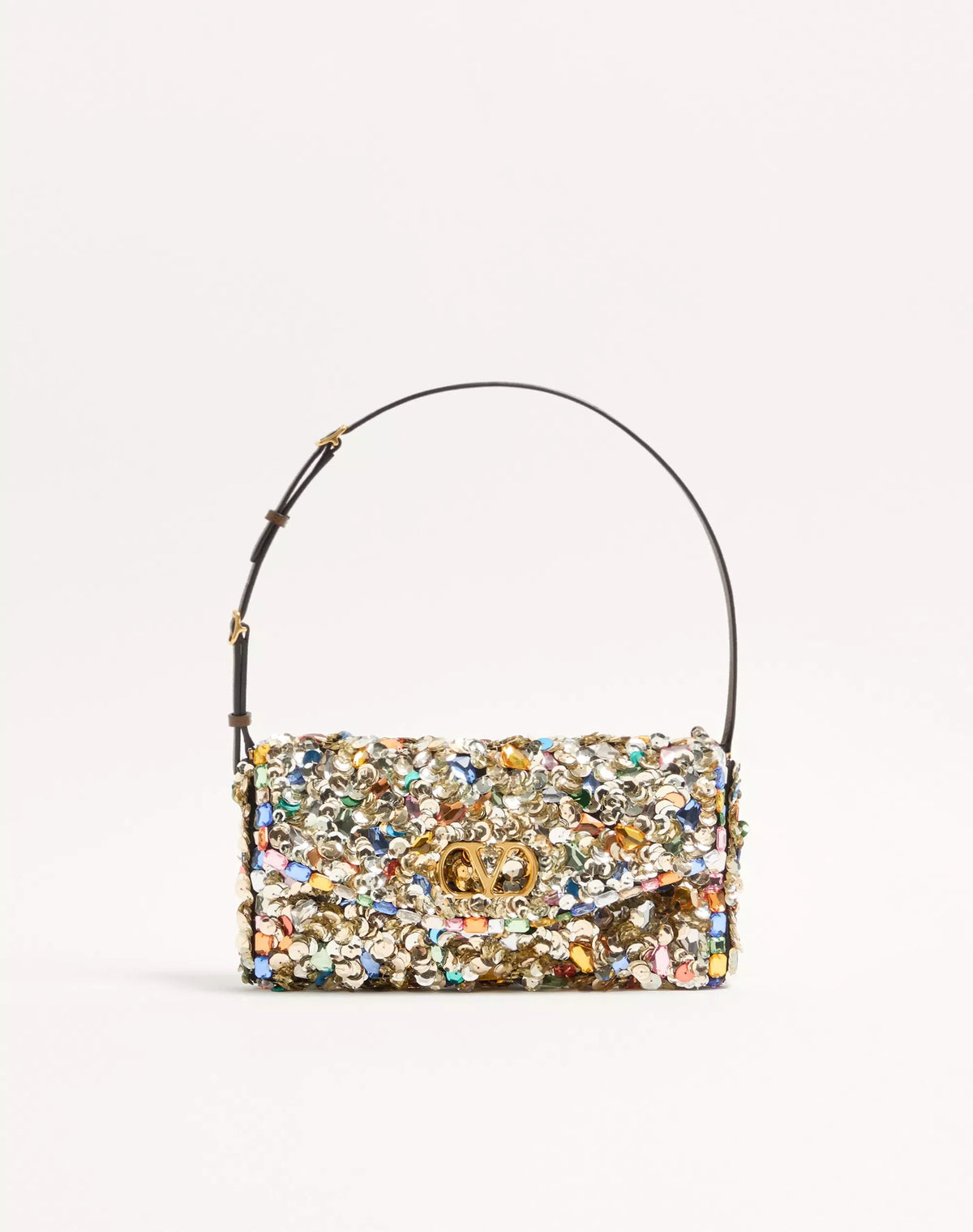 Valentino Garavani DeVain Embroidered Small Shoulder Bag