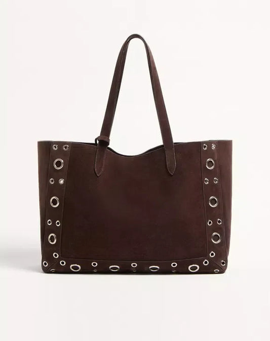 Valentino Garavani Nellcôte Suede Shopping Bag