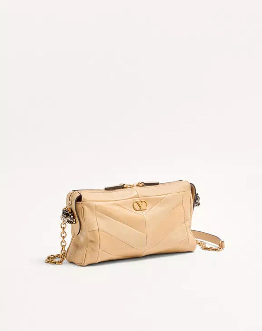 Valentino Garavani Panthea small shoulder bag in nappa leather with a chevron pattern