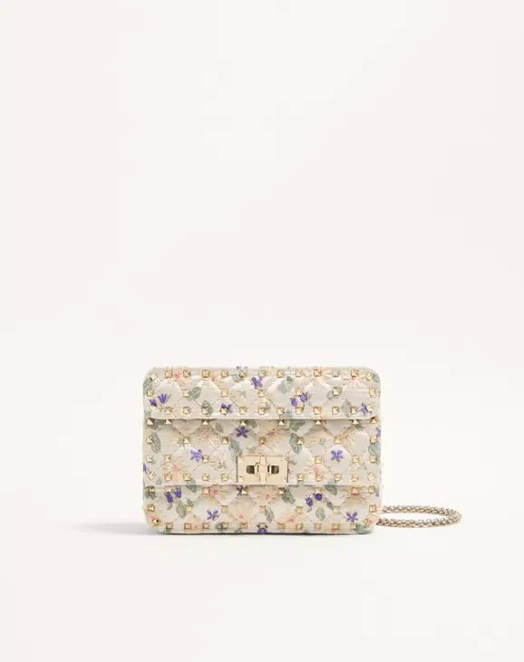 Valentino Garavani Rockstud Spike Small Jacquard Bag