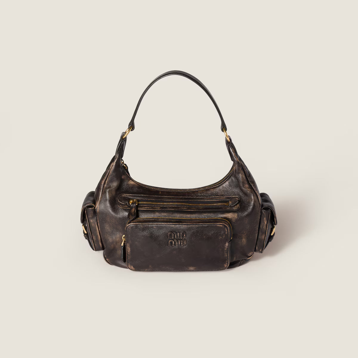 Pocket nappa leather bag