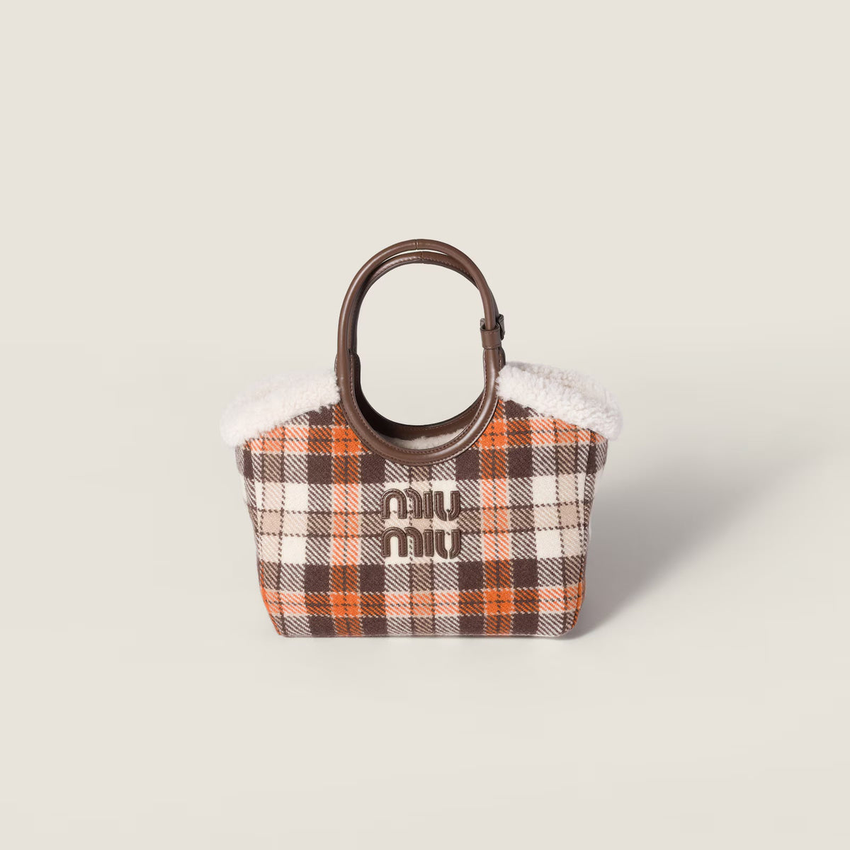 IVY plaid and shearling bag