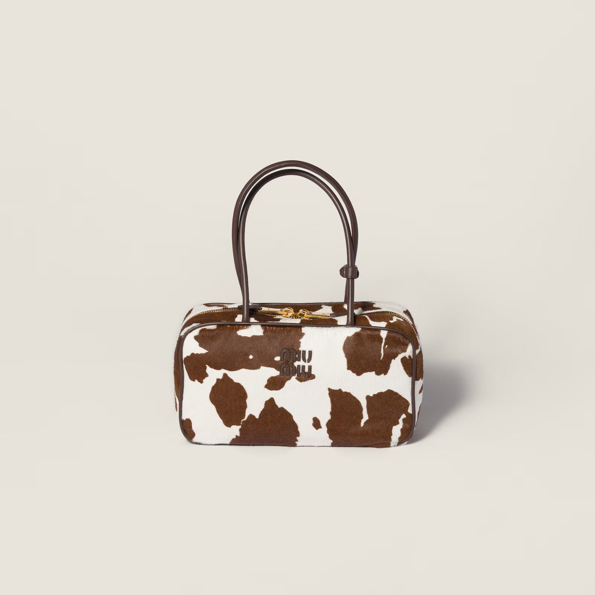 Printed leather Beau bag