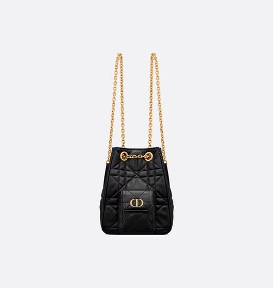 Small Dior Caro Multicarry Backpack with Chain