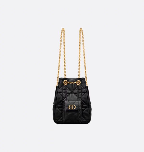Small Dior Caro Multicarry Backpack with Chain